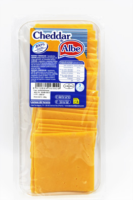 QUESO CHEDDAR LONCHAS ALBE 400 GR